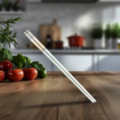 Đũa sứ dưỡng sinh 24.4 cm (2đôi/HQ) - Dưỡng sinh IFP – Màu Hồng Pastel