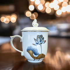 Ca trà 0.30 L - Mẫu Đơn - Tịnh Tâm Vàng