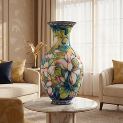 Bình hoa 41 cm - Sen Cobalt Đỏ - Bình Hoa - Trang Trí