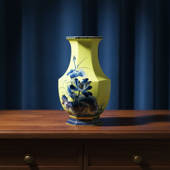 Bình hoa Lộc Phát 28 cm - Bình Hoa - Sen vàng nền vàng