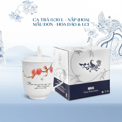 Ca trà 0.3L + nắp Mẫu đơn Đào & LC1