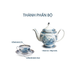 Bộ trà 0.65 L - Hoàng Cung - Hồn Việt Vàng