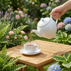 Bộ trà 0.5 L Camellia - Trắng