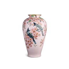 Bình hoa 40 cm - Bằng Lăng Tím & Chim