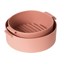 Khay Silicone Dành Cho Nồi Chiên Không Dầu Và Lò Vi Sóng, 238x210x70mm - 2 Màu (Xanh Dương, Hồng) - LocknLock - CKB002