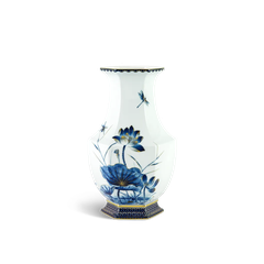 Bình hoa Lộc Phát 28 cm - Bình hoa - Sen vàng nền xanh ngọc