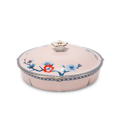 Khay mứt 5 ngăn - Hoa Đào Thịnh Vượng (Viền Vàng)