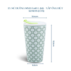 Ly sứ dưỡng sinh 0.48 L + nắp ống hút (K1) – Komos (LTB)