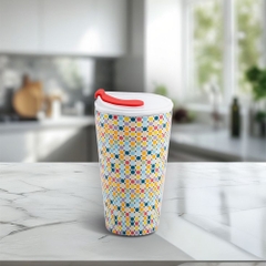 Ly sứ dưỡng sinh 0.48 L (K1) + nắp ống hút - Mosaic (LTD) (214888LTDH)