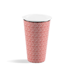 Ly sứ dưỡng sinh 0.48 L (K1) + nắp DUONGSINH Red Karakusa (LTF) (214888LTFN)