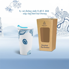 Ly sứ dưỡng sinh 0.48 L (K1) + nắp ống hút Đại Dương