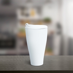 Ly sứ dưỡng sinh 0.48 L (K2) + nắp ống hút - Dưỡng Sinh - Trắng
