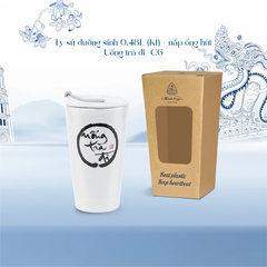 Ly sứ dưỡng sinh 0.48 L (K1) + nắp ống hút