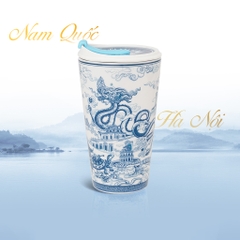 Ly sứ dưỡng sinh 0.48 L (K1) + nắp ống hút - Dưỡng Sinh - Nam Quốc - Hà Nội