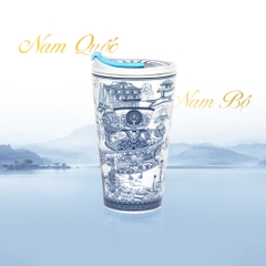 Ly sứ dưỡng sinh 0.48 L (K1) + nắp ống hút - Dưỡng Sinh - Nam Quốc - Nam Bộ