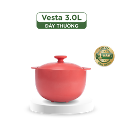 Nồi Dưỡng Sinh Vesta 3.0L + Nắp (CK) – Healthy Cook – Màu Đỏ 2