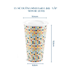 Ly sứ dưỡng sinh 0.48 L (K1) + nắp Dưỡng sinh Mosaic (LTD)