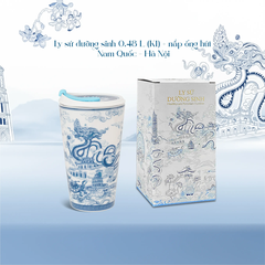 Ly sứ dưỡng sinh 0.48 L (K1) + nắp ống hút - Dưỡng Sinh - Nam Quốc - Hà Nội