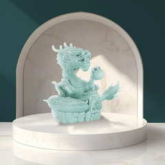 Rồng Xanh (Thuần Ngọc) 23.9 cm - Men Ngọc (bóng)