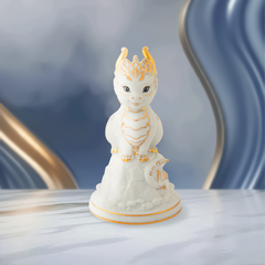 Tượng rồng Hảo Đức 13.5 cm - Màu Trắng