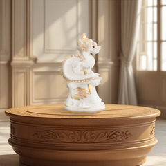 Tượng rồng Long Phù Đại Khánh 13.5 cm - Màu Trắng
