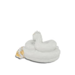 Tượng Rắn Bảo Kim 17 cm - Trắng