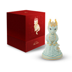Tượng rồng Hảo Đức 13.5 cm - Men Ngọc (bóng)