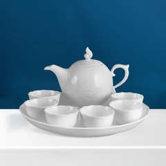 Bộ trà 0.3 L - Sen - Trắng