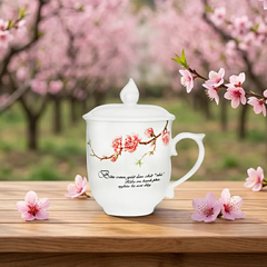 Ca trà 0.3L + nắp Mẫu đơn Đào & LC1