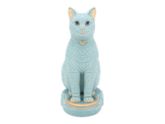 Tượng Mèo Ngũ Phúc 31.1 cm - Men Ngọc Sương Mờ