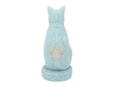 Tượng Mèo Ngũ Phúc 31.1 cm - Men Ngọc Sương Mờ