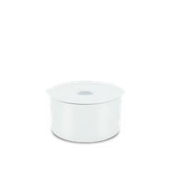 Hộp dưỡng sinh tròn đựng thực phẩm 15 cm + nắp (K) - Dưỡng Sinh - Trắng