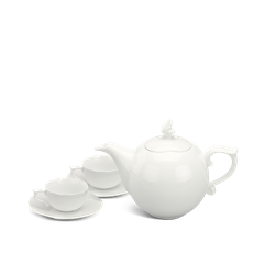 Bộ trà 0.7L - Mẫu đơn IFP - Trắng Ngà