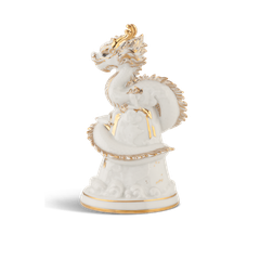 Tượng rồng Long Phù Đại Khánh 13.5 cm - Màu Trắng