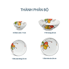 Bộ đồ ăn 9 sản phẩm - Daisy - Bóng Bay