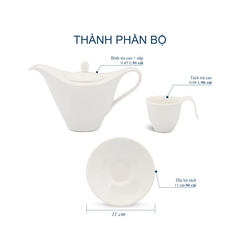 Bộ bình cà phê 0.45 L - Anh Vũ IFP - Trắng Ngà