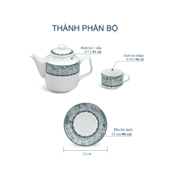 Bộ trà 0.7 L - Jasmine - Vinh Quy Nhạt