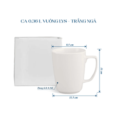 Ca 0.36 L Vuông Lys - Trắng Ngà
