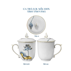 Ca trà 0.30 L - Mẫu Đơn - Tịnh Tâm Vàng