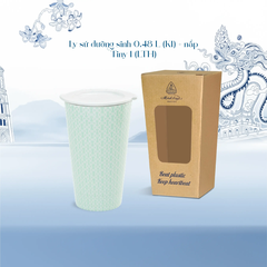 Ly sứ dưỡng sinh 0.48L (K1) + nắp Dưỡng sinh Tiny 1 (LTH)