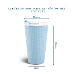 Ly sứ dưỡng sinh 0.48 L (K1) + nắp Dưỡng sinh Tiny 2 (LTJ)