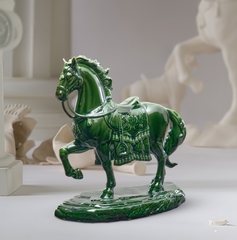 Tượng Bảo Mã 23.9 cm - Tượng - Lưu Ly Xanh