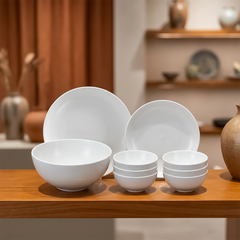 Bộ đồ ăn 09 sản phẩm - Timeless - Trắng