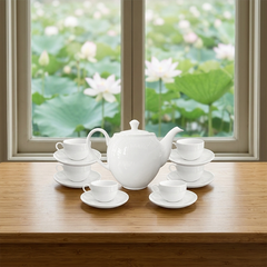 Bộ trà 0.8 L - Camellia - Trắng