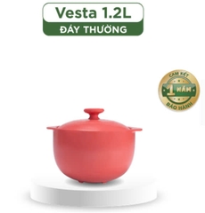 Nồi dưỡng sinh Vesta 1.2 L - 2.0 L - 3.0 L + nắp (CK) - Healthy Cook - Màu Đỏ 2