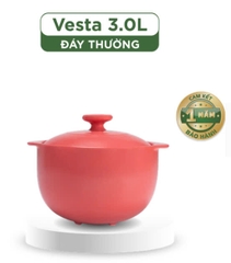 Nồi dưỡng sinh Vesta 1.2 L - 2.0 L - 3.0 L + nắp (CK) - Healthy Cook - Màu Đỏ 2