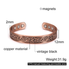 Vòng đồng đỏ nam châm từ tính chống viêm khớp bảo vệ sức khoẻ