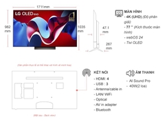 Smart Tivi OLED LG 4K 77 inch OLED77C4PSA