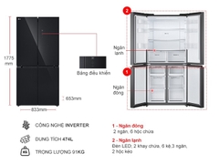 Tủ lạnh LG Inverter 474 lít LFB47BLG