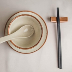 BỘ BÁT ĐĨA MEN TRẮNG TIÊU